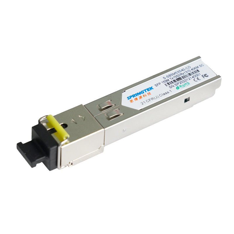 ماژول 155M BIDI SFP سازگار Cisco TX1550nm/RX1310nm ماژول گیرنده نوری SC DDM 40KM