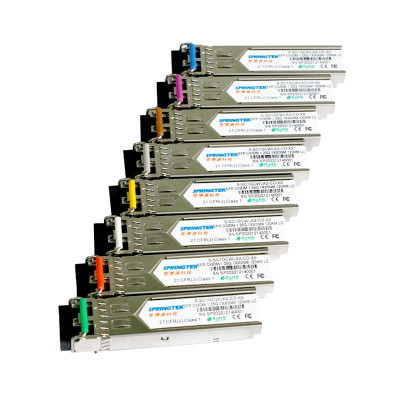 OEM Cisco سازگار 1270~1610nm LC 1.25Gbps 120km CWDM SFP با ماژول فرستنده گیرنده DDM
