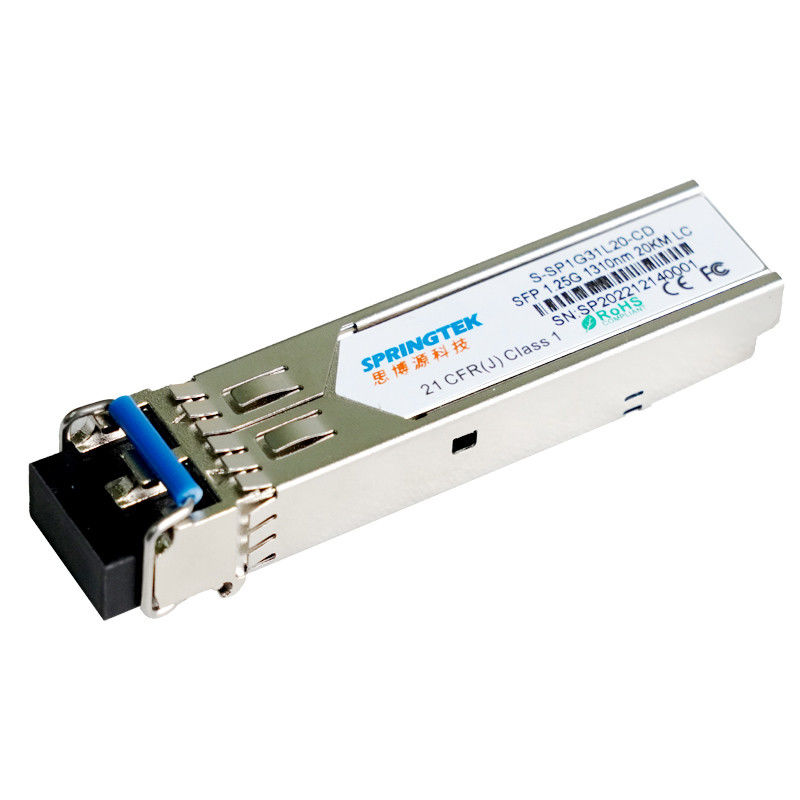 ماژول فرستنده گیرنده LC DDM 1.25G LX SFP 1310nm 20km 1000BASE-LX Single Mode Dual Fiber LC DDM 1G LX 20km