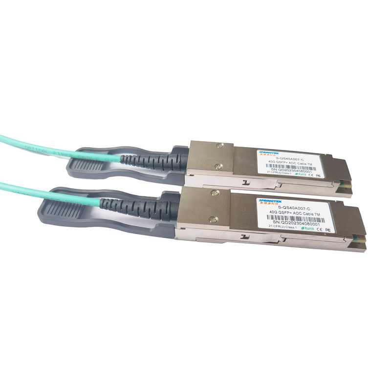 کابل اپتیکال فعال 40G QSFP+To QSFP+ AOC 7M سازگار Arista Alcatel Avaya Nokia