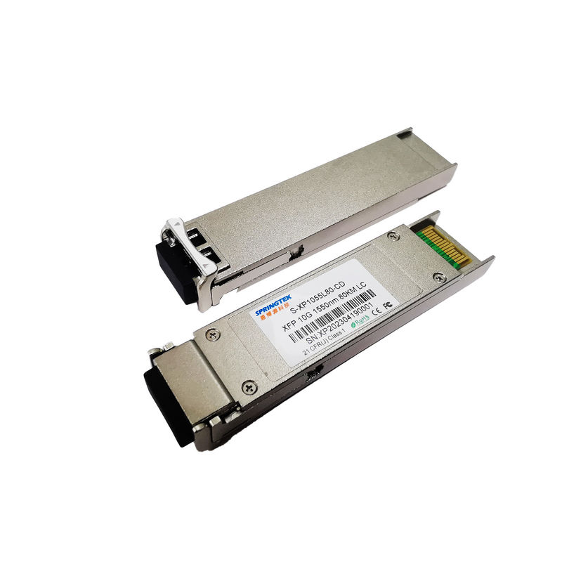 Ethernet سازگار با فیبر نوری LC XFP ZR SMF 10G XFP Dual Duplex 80km 1550nm